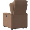 Elektrické zvedací polohovací křeslo textil [3303158] (Barva Hnědá)