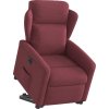 Elektrické zvedací polohovací křeslo textil [3303158] (Barva Hnědá)