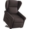 Zvedací polohovací křeslo textil [3303378] (Barva Hnědá)