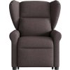 Zvedací polohovací křeslo textil [3303378] (Barva Hnědá)