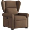 Zvedací polohovací křeslo textil [3303378] (Barva Hnědá)