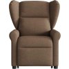 Zvedací polohovací křeslo textil [3303378] (Barva Hnědá)