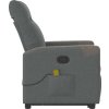 Zvedací masážní polohovací křeslo textil [3324095] (Barva Světle šedá)