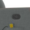 Zvedací masážní polohovací křeslo textil [3324095] (Barva Světle šedá)