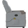 Zvedací masážní polohovací křeslo textil [3324095] (Barva Světle šedá)