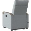 Zvedací masážní polohovací křeslo textil [3324095] (Barva Světle šedá)