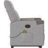 Zvedací masážní polohovací křeslo textil [3324095] (Barva Světle šedá)
