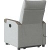 Zvedací masážní polohovací křeslo textil [3324095] (Barva Světle šedá)