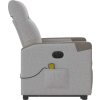 Elektrické zvedací masážní polohovací křeslo textil [3324104] (Barva Obláčkově šedá)