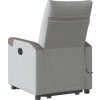 Elektrické zvedací masážní polohovací křeslo textil [3324104] (Barva Obláčkově šedá)