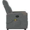 Elektrické zvedací masážní polohovací křeslo textil [3324104] (Barva Obláčkově šedá)