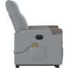 Elektrické zvedací masážní polohovací křeslo textil [3324104] (Barva Obláčkově šedá)