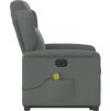 Elektrické zvedací masážní polohovací křeslo textil [3303164] (Barva Světle šedá)