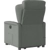 Elektrické zvedací masážní polohovací křeslo textil [3303164] (Barva Světle šedá)