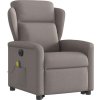 Elektrické zvedací masážní polohovací křeslo textil [3303164] (Barva Světle šedá)