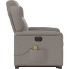 Elektrické zvedací masážní polohovací křeslo textil [3303164] (Barva Světle šedá)