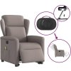Elektrické zvedací masážní polohovací křeslo textil [3303164] (Barva Světle šedá)