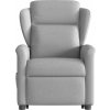Elektrické zvedací masážní polohovací křeslo textil [3303164] (Barva Světle šedá)