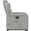 Elektrické zvedací masážní polohovací křeslo textil [3303164] (Barva Světle šedá)