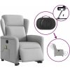 Elektrické zvedací masážní polohovací křeslo textil [3303164] (Barva Světle šedá)