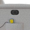 Elektrické zvedací masážní polohovací křeslo textil [3303164] (Barva Světle šedá)