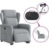 Elektrické zvedací masážní polohovací křeslo textil [3303164] (Barva Světle šedá)