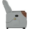 Zvedací masážní polohovací křeslo textil [3324014] (Barva Světle šedá)