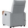 Zvedací masážní polohovací křeslo textil [3324014] (Barva Světle šedá)