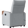 Elektrické zvedací masážní polohovací křeslo textil [3324031] (Barva Tmavě šedá)