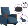 Elektrické zvedací masážní polohovací křeslo textil [3324031] (Barva Tmavě šedá)