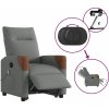 Elektrické zvedací masážní polohovací křeslo textil [3324031] (Barva Tmavě šedá)