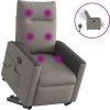 Elektrické zvedací masážní polohovací křeslo textil [3324078] (Barva Taupe)