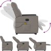 Elektrické zvedací masážní polohovací křeslo textil [3324078] (Barva Taupe)