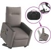 Zvedací masážní polohovací křeslo textil [3324060] (Barva Tmavě šedá)