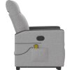 Zvedací masážní polohovací křeslo textil [3324060] (Barva Tmavě šedá)