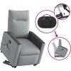 Zvedací masážní polohovací křeslo textil [3324060] (Barva Tmavě šedá)