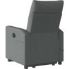 Zvedací masážní polohovací křeslo textil [3324060] (Barva Tmavě šedá)