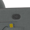 Zvedací masážní polohovací křeslo textil [3324060] (Barva Tmavě šedá)