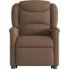 Zvedací masážní polohovací křeslo textil [3303208] (Barva Hnědá)