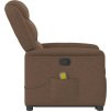 Zvedací masážní polohovací křeslo textil [3303208] (Barva Hnědá)