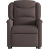 Elektrické zvedací masážní polohovací křeslo textil [3303229] (Barva Tmavě hnědá)