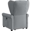 Zvedací masážní polohovací křeslo textil [3303384] (Barva Světle šedá)