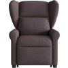 Elektrické zvedací masážní polohovací křeslo textil [3303409] (Barva Tmavě hnědá)