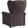 Elektrické zvedací masážní polohovací křeslo textil [3303409] (Barva Tmavě hnědá)