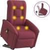 Zvedací masážní polohovací křeslo textil [3303269] (Barva Tmavě hnědá)