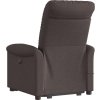 Elektrické zvedací masážní polohovací křeslo textil [3303288] (Barva Hnědá)