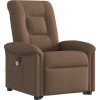 Elektrické zvedací masážní polohovací křeslo textil [3303288] (Barva Hnědá)