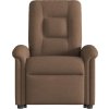 Elektrické zvedací masážní polohovací křeslo textil [3303288] (Barva Hnědá)