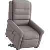 Zvedací masážní polohovací křeslo textil [3303325] (Barva Tmavě šedá)