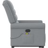 Zvedací masážní polohovací křeslo textil [3303325] (Barva Tmavě šedá)